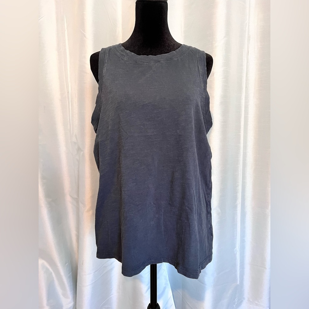 Time and Tru Charcoal Sleeveless Muscle Tee